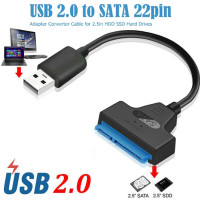 ราคา STF USB 2 0ถึง SATA 22 PIN LAPTOP Hard Disk Drive SSD ADAPTER CONVERTER CABLE (20150029978)