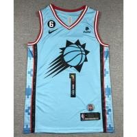 ราคา 3 styles 2023 nba jersey Phoenix Suns No 1 Booker blue basketball jersey (19784557459)