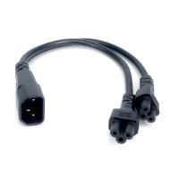 ราคา IEC320 C14 C8 To 2X C7 C5 C13 Y แยกสายไฟ ACIEC รูป8ชาย2หญิง1ใน2 Out AC Power Cable 30ซม สีดำ (17272411397)