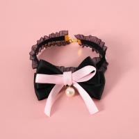 ราคา ปกเสื้อแบบโบว์ลูกไม้สำหรับสัตว์เลี้ยงปรับได้สร้อยคอลูกไม้ผ้ายืดกำมะหยี่ไข่มุกเครื่องประดับคอสำหรับวันเกิดของลูกสุนัขแมว (20445795587)