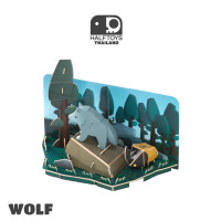 ราคา HALFTOYS ฮาล์ฟทอยส์ Half Animal Wolf Diorama ของเล่นเสริมพัฒนาการเด็ก 3 ขวบขึ้นไป (20693671544)