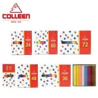 ราคา Colleen ดินสอสี สีไม้ คอลลีน 12 24 36 48 60 72 สี เนื้อสีสดใส เนียนสวย สีเข้ม คมชัด ไส้แข็งแรงไม่หักเปราะง่าย (19590168701)