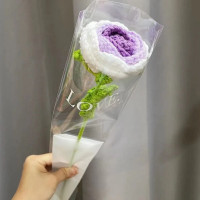 ราคา ช่อดอกไม้เทียมไหมพรมลายดอกกุหลาบไล่ระดับสีของตกแต่งงานแต่งงานดอกไม้ถักด้วยมือบนโต๊ะในบ้านดอกไม้ประดิษฐ์ถักที่สร้างสรรค์ (18297965478)