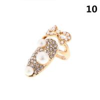 ราคา Thaya แหวนเล็บกุทัณฑ์หรูหราเสน่ห์มงกุฎดอกไม้คริสตัลแหวนเล็บนิ้ว (4185996766)