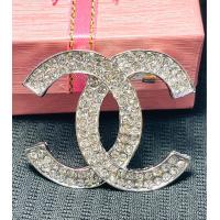 ราคา เข็มกลัดชาแนลคริสตัลสวยงามขนาด 4x3cm สีทอง สีเงิน รูปภาพตรงปกถ่ายจากสินค้าจริง100 (14506478123)