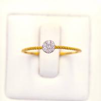 ราคา Happy Jewelry แหวนเพชรกระจุก ก้านเชือก ทองแท้ 9k 37 5 เพชรเกสร ME831 (19895175732)