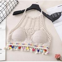 ราคา รวมเสื้อถัก เสื้อไหมพรมถักโครเชต์ ครอปผูกหลัง แบบสายผูกคอผูกหลัง มีฟองน้ำค่ะ งานสวยมากกก (18768999872)