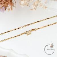 ราคา สร้อยคอทอง24k ยาว18นิ้ว ลายเชือก 2สลึง สีสวยลายใหม่ ใส่อาบน้ำได้ทุกวัน 332 (8765315857)