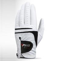 ราคา PGM 1pcs Mens Golf Gloves White Leather Breathable Comfortable Anti skidding Men Hand Glove ST022 (18800060613)