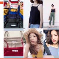 ราคา เสื้อสายเดี่ยวผ้าซาร่า คอเว้า คอเหลี่ยม มี size SMLXL (15132047753)