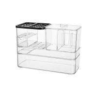 ราคา A0270 Nachuan เดสก์ท็อปกล่องเก็บเครื่องสำอางพลาสติกใสแบบรวมชุดขายส่งกล่องกริดกล่องเก็บสำลีเสร็จสิ้นกล่องเก็บของ (18953936433)