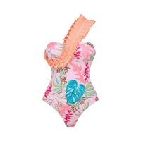 ราคา 2023 New Pink Ruffled Strappy One piece Swimsuit Women Beach Vacation Suit Swimwear Designer Bathing Suit Summer Surf Wear Beachwear Cover Up Vacation Swimsuit Beach Dresses (20022807469)