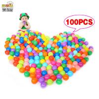 ราคา ของเล่นหลุมว่ายน้ำของเด็กทารกลูกบอลพลาสติกสำหรับบ่อบอลนิ่มบอลชายหาดลูกบอลหลากสี100ชิ้น (19735339439)
