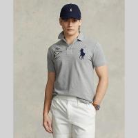 ราคา Sale Polo Ralph Lauren เสื้อโปโลผู้ชาย Polo Custom Slim Fit Big Pony Mesh Polo Shirt รุ่น MNPOKNI1N822430 สีเทา (20758021463)