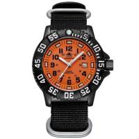 ราคา Addies Dive Men Fashion Casual Watch Calendar Display 50m Waterproof Tube Luminous Watch Orange Dial Rotating Bezel Quartz Watch (17610772847)
