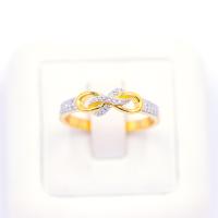 ราคา Happy Jewelry แหวนinfinity อินฟิฝังเพชรบ่าข้าง ทองแท้ 9k 37 5 เพชรเกสร ME968 (17024528929)
