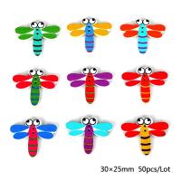 ราคา 50ชิ้น2หลุมผีเสื้อแมลงปอรูปร่างปุ่มจักรเย็บผ้าไม้สำหรับ DIY เสื้อผ้าจักรเย็บผ้าหัตถกรรมสมุด (7845007035)