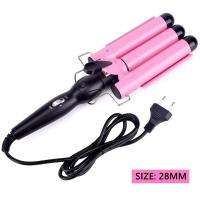 ราคา Professional Hair ครีมบำรุงผมเซรามิคสาม Barrel ผม Curler Irons Hair Wave Waver เครื่องมือจัดแต่งทรงผม Hair Styler Wand (21171206663)