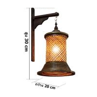 ราคา Bamboo lamp โคมไฟติดผนัง โคมไฟติดเสา โคมไฟไม้ไผ่ โคมไฟแขวน โคมไฟวินเทจ ของตกแต่งโรงแรม ตกแต่งบ้าน จัดส่งฟรี (18462406870)
