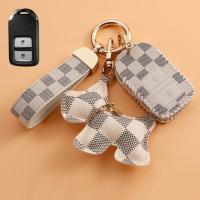 ราคา เคสหนังกุญแจรีโมทสำหรับ Honda Jazz HRV BRV 2014 2021เคสกุญแจรถยนต์ไม่มีกุญแจ (13672757946)