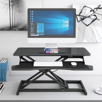 ราคา โต๊ะเสริมวางคอมพิวเตอร์ ปรับระดับนั่ง ยืนได้ มาพร้อมถาดวางคีย์บอร์ด รุ่น ระบบโช๊ค Gas Spring (21194090816)