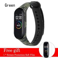 ราคา For Xiaomi Mi Band 4 Camouflage Print Silicone Band For Xiaomi MiBand 4 Smart Wristband Soft Silicone Replacement band (13918144042)