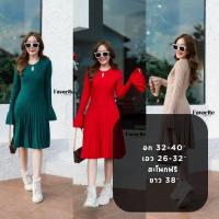 ราคา Favorite เดรสไหมพรมแขนยาวคอกลม ดีเทลอัดพลีทช่วงกระโปรงและแขน CARDIGAN NISTA (21110069054)