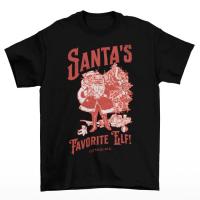 ราคา เสื้อยืดพิมพ์ลาย Santas Favorite Elf Black เสื้อยืดคอกลม S 5XL (21079494180)