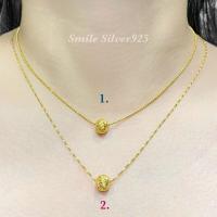 ราคา สร้อยคอเงินแท้ 92 5 Italy ชุบทอง 24k (19760140320)