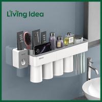ราคา Living idea สินค้าขายเเยก ที่กดยาสีฟันอัตโนมัติ ชั้นวางแก้วน้ำแม่เหล็ก ที่ใส่แปรงสีฟัน ที่เก็บแก้วน้ำแปรงสีฟัน (3625882341)