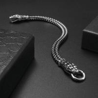 ราคา กำไลข้อมืองูเห่าสองหัวสแตนเลสสำหรับผู้ชายแหวนหัวเข็มขัดผ้าพันคอรถจักรยานยนต์พังค์ปาร์ตี้ร็อคเครื่องประดับอัญมณี (19933185003)