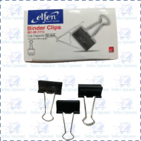 ราคา Elfen คลิปหนีบกระดาษ คลิปดำ กล่อง12ตัว Paper Clip มีทุกขนาดให้เลือก (19777209468)