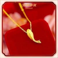 ราคา แท้ 18k อิตาลีสร้อยคอทองจริงของผู้หญิงน้อยปลาโลมาจี้เครื่องประดับสําหรับของขวัญสําหรับเพื่อน (21101732943)