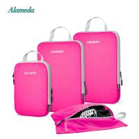 ราคา Alameda Compression Packing Cubes Luggage Packing Organizers for Travel Accessories with Shoe Bag Toiletry Bag (19335525546)