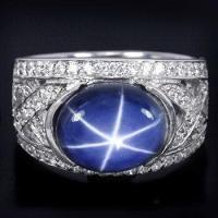 ราคา แหวนเงินแท้ 925 พลอยไพลินสตาร์ Blue Star Sapphire น้ำหนัก 3 38 กะรัต เนื้อเนียนขาสวยค่ะ (16203082265)