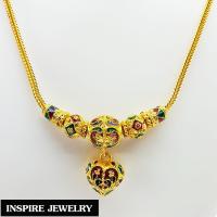 ราคา Inspire Jewelry สร้อยคอสังวาลย์ ห้อยหัวใจตอกลาย หุ้มทองแท้ 100 20 นิ้ว น้ำหนัก 2 บาท พร้อมถุงกำมะหยี่ (10245648805)