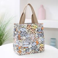 ราคา กระเป๋าหิ้วทรงสี่เหลี่ยมความจุขนาดใหญ่ถุงกระเป๋าถือผ้าใบการ์ตูนแมวแฟชั่น (20918830073)
