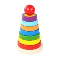 ราคา Wooden Stacking Toy Wooden Ring Stacking Toy Sorting Stacking Montessori Toys for Boys Girls Rainbow Stacker Shape Color Recognition Blocks Stacker heathly (17028196418)
