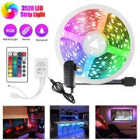 ราคา ไฟเส้นกระพริบ ไฟตกแต่งห้อง ไฟปาร์ตี้ ไฟเส้น LED SMD 2835 5050 RGB ไฟตกแต่งบ้าน ไฟประดับ แถบไฟริบบิ้น กันน้ำ พร้อมรีโมทย์ และ Adapter DC 12V lights4u (688952479)