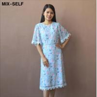 ราคา Mix Self เดรสลายดอกไม้แต่งเทปลูกไม้ รุ่น IS50029 (8932223947)