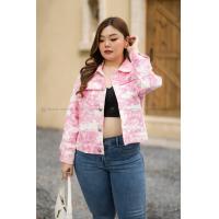 ราคา SH91 แจ็คเก็ตยีนส์ ชมพู ฟ้า เสื้อผ้าพลัสไซส์ Plussize fashion ชุดคนอ้วน แฟชั่นสาวอวบ (17029189749)