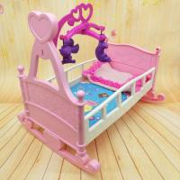 ราคา Pokimoto ตุ๊กตาบาร์บี้อุปกรณ์เสริมสาวเล่นบ้านของเล่นเจ้าหญิงยุโรปเตียงสองชั้นเตียงคู่ห้องนอน Home (16927192232)