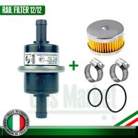 ราคา RAIL FG3 Gas Filter 12 X12 Genuine Product Filter Kit for Tomasetto Reducers Clamps กรองแก๊ส RAIL FG3 LPG NGV ขนาด 12 12 มม ของแท้ พร้อม กรองหม้อต้ม Tomasetto มีโอลิง และ เข็มขัด 2 ชิ้น (21173143203)