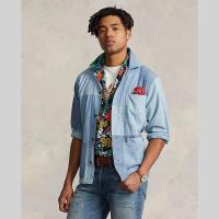 ราคา Sale Polo Ralph Lauren เสื้อเชิ้ตผู้ชาย Shirt Classic Fit Patchwork Chambray Shirt รุ่น MNPOWOV16823017 สีฟ้า (20791584319)