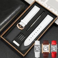 ราคา Leather watch strap substitute Cartier tank red belt Longines Rossini dw Tissot pin buckle bracelet 20mm JYUE (20519508619)