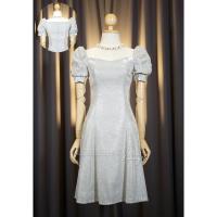 ราคา พร้อมส่ง LUXURY707 เดรสสั้นกลิตเตอร์วิบวับ แขนตุ๊กตา ทรงอกหัวใจ LX9568 (13527241347)