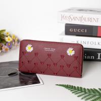 ราคา กระเป๋าสตางค์ Forever Young ใบยาวซิปรอบ หน้าปักลายดอกเดซี่และมิกกี้ 3308 (7173702013)