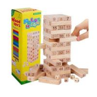 ราคา Jenga เกมส์จังก้า UNO TOWER พร้อมลูกเต๋า กิจกกรมครอบครัว เกมส์ตึกถล่ม คอนโดไม้ มีตัวเลข เกมส์สำหรับครอบครัว TY697 (10224307827)