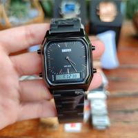 ราคา COD ส่งทั่วไทย นาฬิกาข้อมือหญิง SKMEI 1220 ของแท้100 นาฬิกาข้อมือ นาฬิกาลำลอง นาฬิกาข้อมือดิจิตอล 2ระบบ นาฬิกาควอตซ์ มัลติฟังชั่น สายสแตนเลส (423213523)