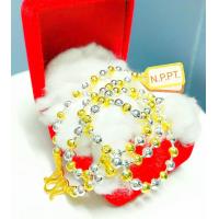 ราคา N P PT สร้อยคอสองกษัตริย์ ลายเม็ดเม็ดมะยม Gold Silver (319926635)